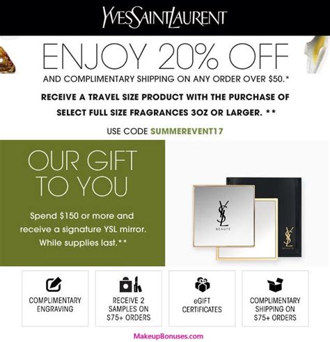 ysl discount code uk|ysl first order promo code.